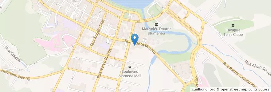 Mapa de ubicacion de Blu Auto Park Estacionamento en البَرَازِيل, المنطقة الجنوبية, سانتا كاتارينا, Região Geográfica Intermediária De Blumenau, Microrregião De Blumenau, بلوميناو.
