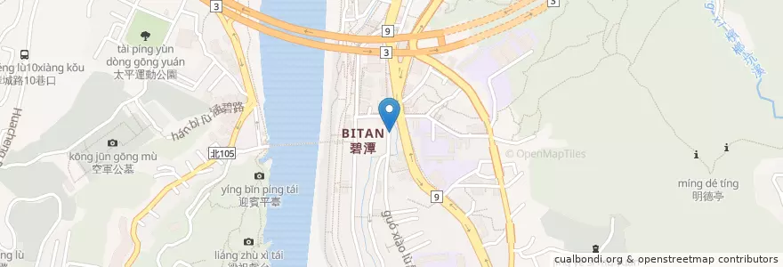 Mapa de ubicacion de 草莓陽光早餐屋 en 臺灣, 新北市, 新店區.