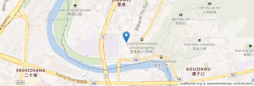 Mapa de ubicacion de 30年老店意麵 en 台湾, 新北市, 文山区.
