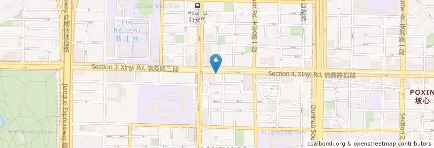 Mapa de ubicacion de 永和豆漿 en 台湾, 新北市, 台北市, 大安区.