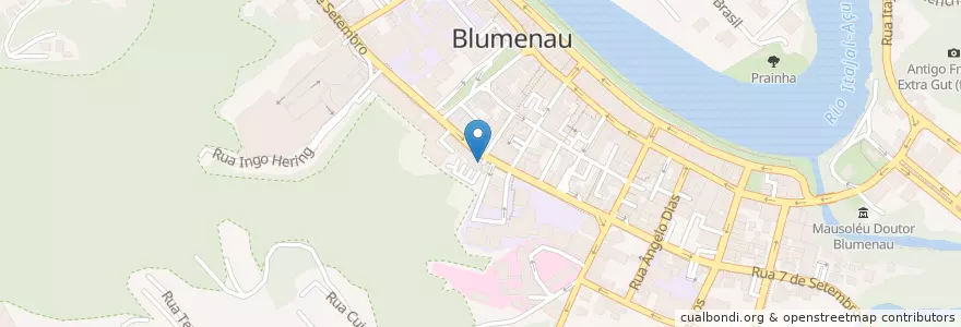 Mapa de ubicacion de Bico Doce en 브라질, 남부지방, 산타카타리나, Região Geográfica Intermediária De Blumenau, Microrregião De Blumenau, 블루메나우.