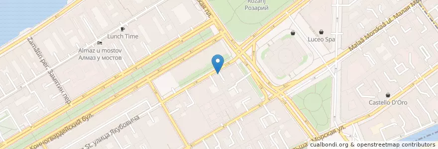 Mapa de ubicacion de Декабрист en ロシア, 北西連邦管区, レニングラード州, サンクト ペテルブルク, Адмиралтейский Район, Адмиралтейский Округ.