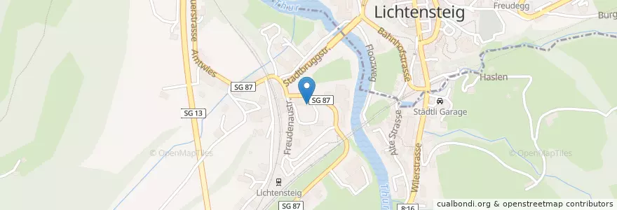 Mapa de ubicacion de Chössi Theater en İsviçre, Sankt Gallen, Wahlkreis Toggenburg, Wattwil.
