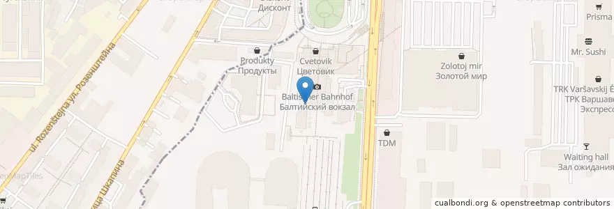 Mapa de ubicacion de Пышечная фабрика en Russie, District Fédéral Du Nord-Ouest, Oblast De Léningrad, Saint-Pétersbourg, Адмиралтейский Район, Округ Измайловское.