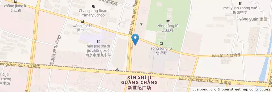 Mapa de ubicacion de Costa Cafe en 中国, 江蘇省, 南京市, 玄武区.