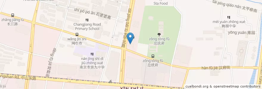 Mapa de ubicacion de Starbucks en 中国, 江苏省, 南京市, 玄武区.