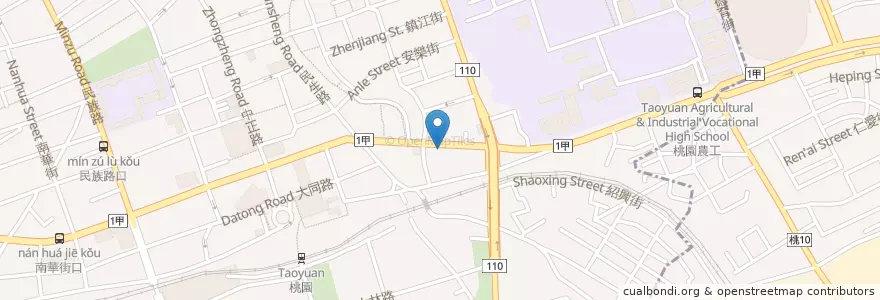 Mapa de ubicacion de 豐色宴小籠湯包 en تايوان, تاو يوان, 桃園區.