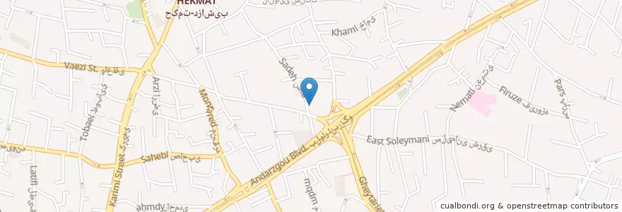 Mapa de ubicacion de مسجد صاحب الامر en ایران, استان تهران, شهرستان شمیرانات, تهران, بخش رودبار قصران.
