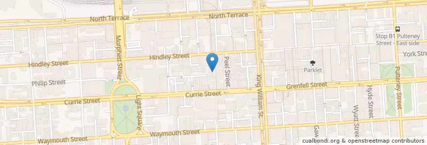 Mapa de ubicacion de Pink Moon Saloon en Australia, South Australia, Adelaide, Adelaide City Council.