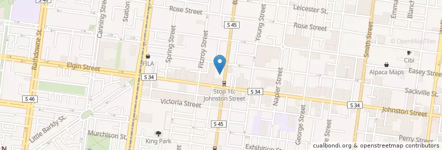Mapa de ubicacion de Rice Paper Scissors en Australien, Victoria, City Of Yarra.