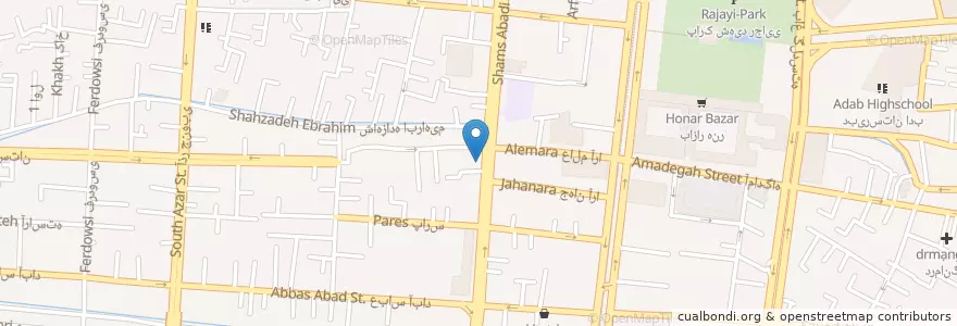 Mapa de ubicacion de فست فود ناژو en イラン, エスファハーン, شهرستان اصفهان, بخش مرکزی شهرستان اصفهان, اصفهان.