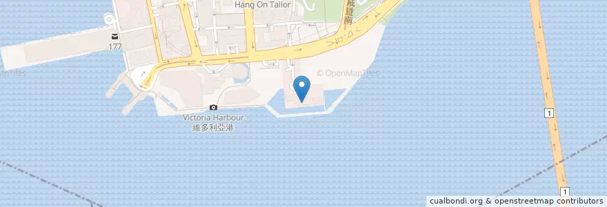 Mapa de ubicacion de Harbourside en China, Guangdong, Hongkong, Hong Kong Island, New Territories, 油尖旺區 Yau Tsim Mong District.