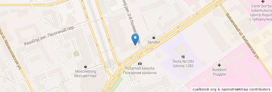 Mapa de ubicacion de Инвитро en Russia, Distretto Federale Centrale, Москва, Восточный Административный Округ, Район Сокольники.