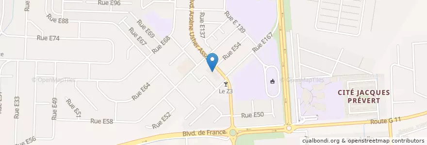 Mapa de ubicacion de Pharmacie Riviera III en Ivory Coast, Abidjan, Cocody.