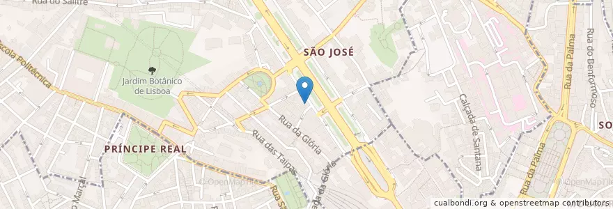 Mapa de ubicacion de Leitaria Baiana Pastelaria en Португалия, Área Metropolitana De Lisboa, Лиссабон, Grande Lisboa, Лиссабон, Santo António.