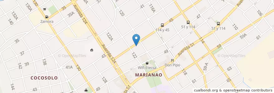 Mapa de ubicacion de Templo Adventista en Kuba, Havanna, Marianao.