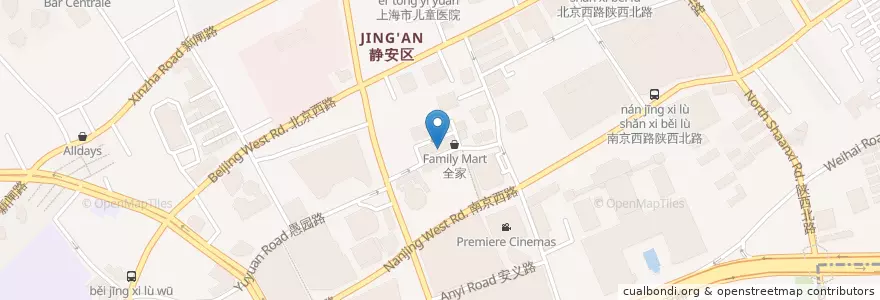 Mapa de ubicacion de Mr. Qi en China, Xangai, Jing'an.