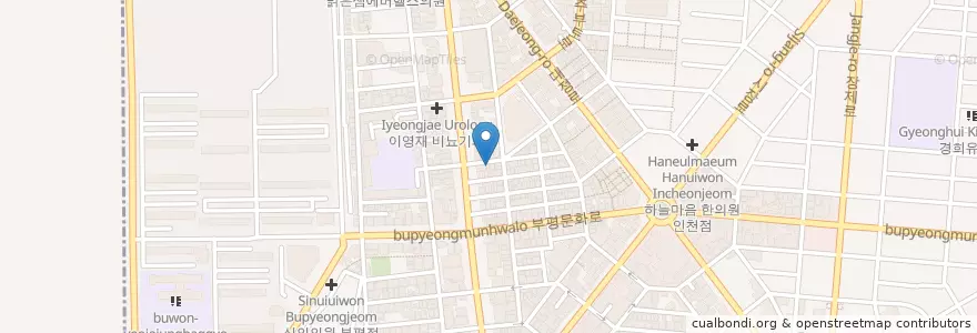 Mapa de ubicacion de 아날로그 (Analog) en South Korea, Incheon, Bupyeong-Gu, Bupyeong-Dong.