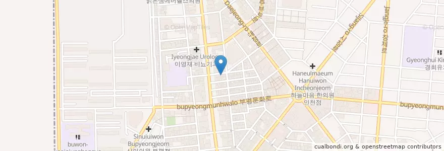 Mapa de ubicacion de 께딸 (Que Tal) en Güney Kore, 인천, 부평구, 부평동.