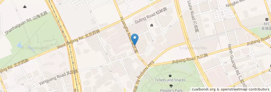 Mapa de ubicacion de 佳家湯包 en چین, شانگهای, منطقه هوانگ‌پو، شانگهای.