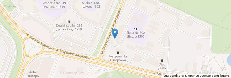 Mapa de ubicacion de Сбербанк en Russie, District Fédéral Central, Moscou, Северо-Западный Административный Округ, Район Строгино.