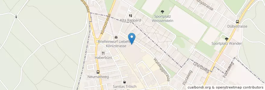Mapa de ubicacion de Neutestamentliche Gemeinde Bern en Suiza, Berna, Verwaltungsregion Bern-Mittelland, Verwaltungskreis Bern-Mittelland, Köniz.