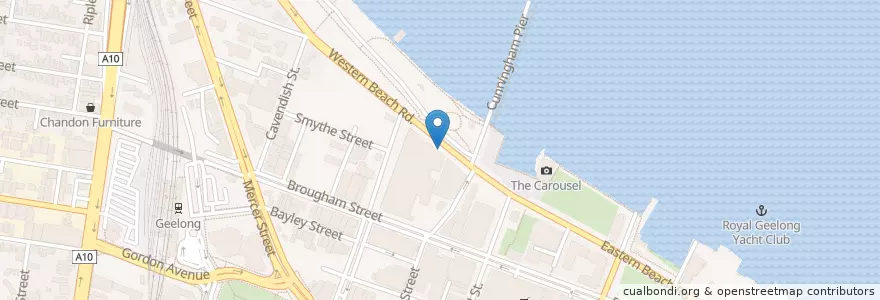 Mapa de ubicacion de Waterfront Kitchen en Austrália, Victoria, City Of Greater Geelong.
