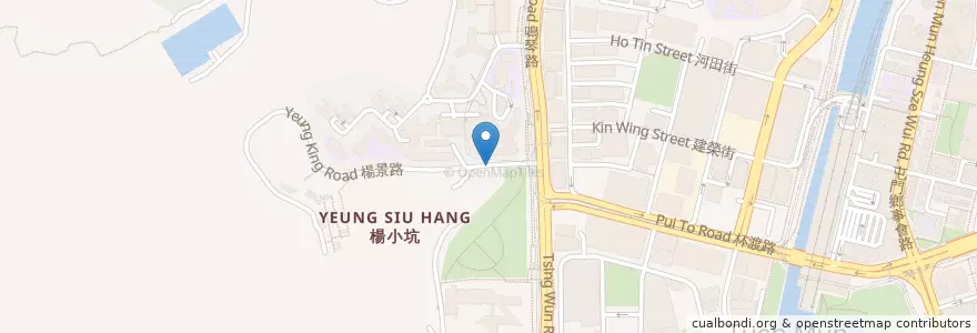 Mapa de ubicacion de 楊小坑村公廁 Yeung Siu Hang Tsuen Public Toilet en China, Hong Kong, Guangdong, Wilayah Baru, 屯門區 Tuen Mun District.