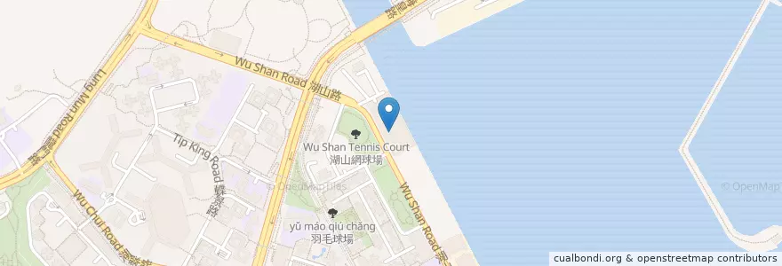 Mapa de ubicacion de Wu Shan Road Public Toilet en China, Hong Kong, Guangdong, New Territories, Tuen Mun District.