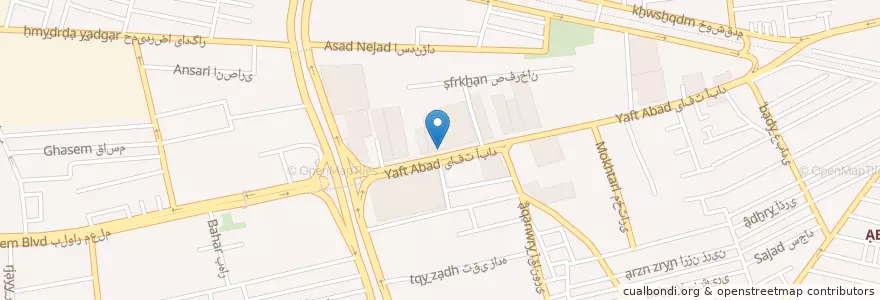 Mapa de ubicacion de پارکینگ بازار مبل کوروش en Irão, Teerã, شهرستان تهران, Teerã, بخش مرکزی شهرستان تهران.