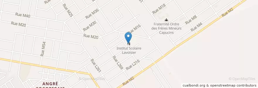 Mapa de ubicacion de Institut Scolaire Lavoisier en コートジボワール, アビジャン, Cocody.
