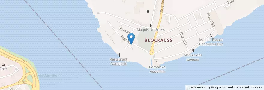 Mapa de ubicacion de Epp Blokoss 2 en Costa D'Avorio, Abidjan, Cocody.