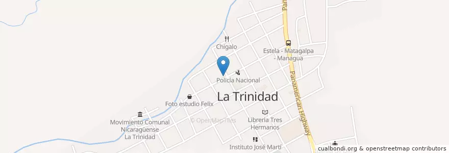 Mapa de ubicacion de Iglesia Asambleas de Dios en Nikaragua, Estelí, La Trinidad (Municipio).