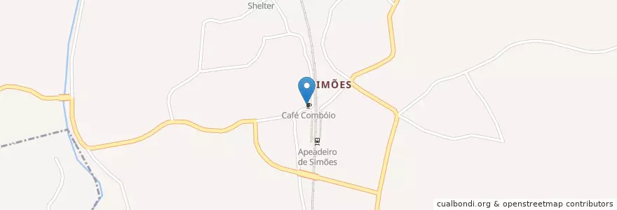 Mapa de ubicacion de Café Combóio en Portugal, Centro, Baixo Mondego, Coimbra, Soure, Soure.