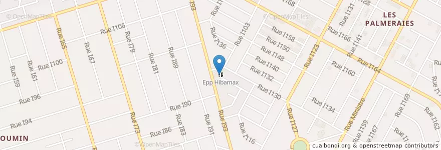 Mapa de ubicacion de Epp Hibamax en Ivoorkust, Abidjan, Cocody.