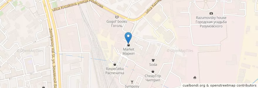 Mapa de ubicacion de Мид Ари en Russie, District Fédéral Central, Moscou, Центральный Административный Округ, Басманный Район.