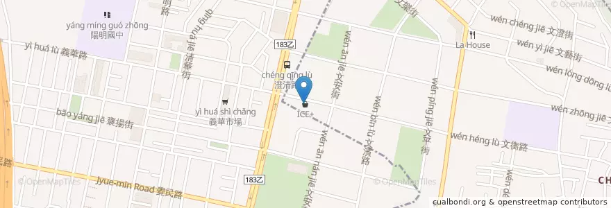Mapa de ubicacion de ICE+ en Taiwan, Kaohsiung, Fengshan, Sanmin.