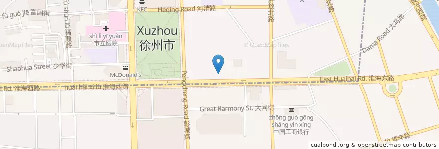 Mapa de ubicacion de KFC en 中国, 江苏省, 徐州市 / Xuzhou, 云龙区 (Yunlong).