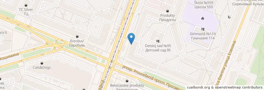 Mapa de ubicacion de Узбекская кухня en Russie, District Fédéral Du Nord-Ouest, Oblast De Léningrad, Saint-Pétersbourg, Выборгский Район, Округ Сергиевское.