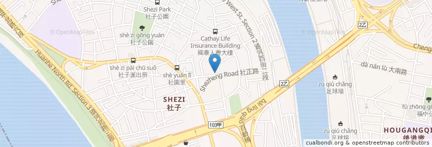 Mapa de ubicacion de 貝思提 en Taiwan, 新北市, Taipé, 士林區.