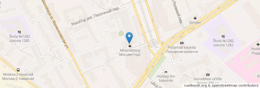 Mapa de ubicacion de Горздрав en 러시아, Центральный Федеральный Округ, Москва, Восточный Административный Округ, Район Сокольники.