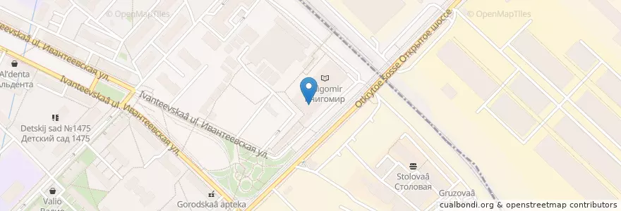 Mapa de ubicacion de Горздрав en 俄罗斯/俄羅斯, Центральный Федеральный Округ, Москва, Восточный Административный Округ, Район Метрогородок.