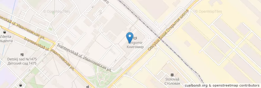 Mapa de ubicacion de Subway en 러시아, Центральный Федеральный Округ, Москва, Восточный Административный Округ, Район Метрогородок.
