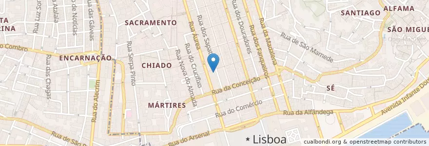 Mapa de ubicacion de Bread4You en 葡萄牙, Área Metropolitana De Lisboa, Lisboa, Grande Lisboa, 里斯本, Santa Maria Maior.