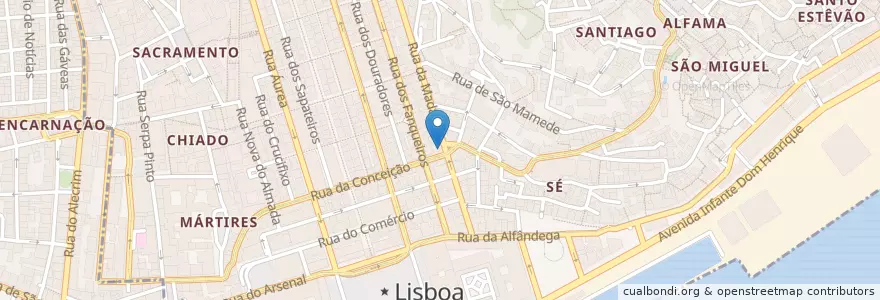 Mapa de ubicacion de Gelato Therapy en Portugal, Lisboa, Grande Lisboa, Lisboa, Santa Maria Maior.