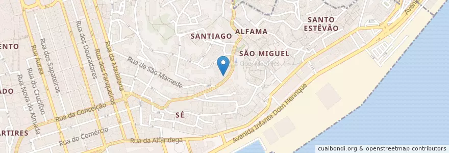 Mapa de ubicacion de Canto da Vila en Portogallo, Lisbona, Grande Lisboa, Lisbona, Santa Maria Maior.