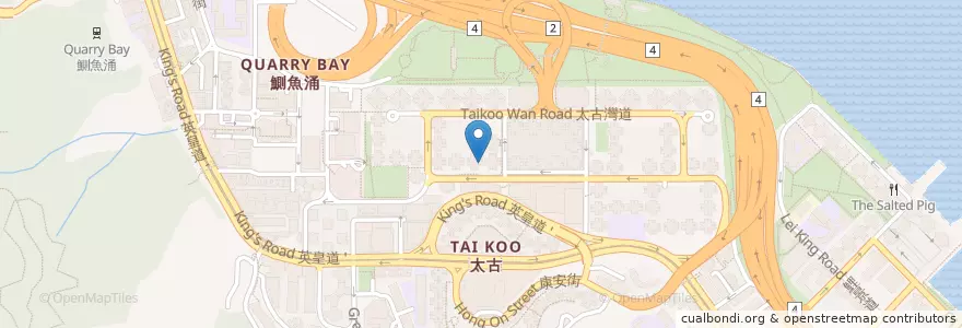 Mapa de ubicacion de Yo Mama en 中国, 広東省, 香港, 香港島, 新界, 東區 Eastern District.