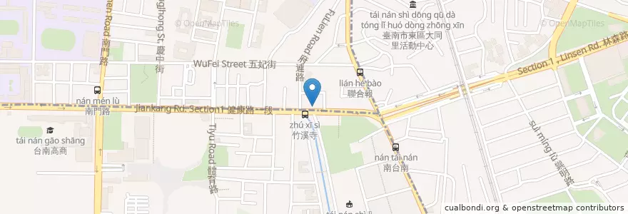 Mapa de ubicacion de 福豆屋壽喜燒 en Taiwan, 臺南市.