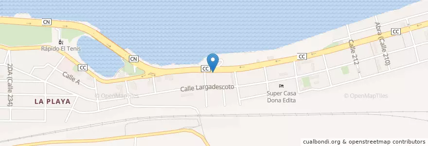Mapa de ubicacion de Amelia del mar en 쿠바, Matanzas, Matanzas, Ciudad De Matanzas.