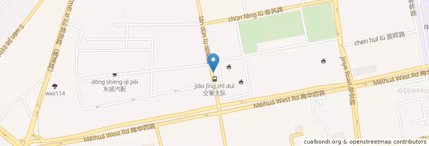 Mapa de ubicacion de gas station en China, Guangdong, 珠海市, 香洲区.